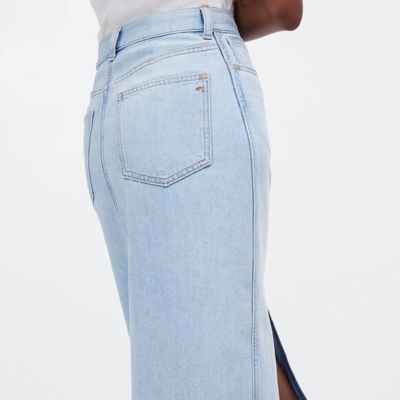 Madewell NWT Rilee Denim Midi Skirt in Fitzgerald Wash Size 29 - Picture 3 of 8